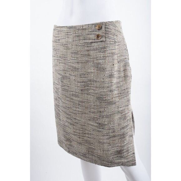 Celine Womens Blazer Suit Jacket Long & Pencil Skirt Set Sz 40 US 8 Blue Tweed - Picture 13 of 15